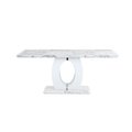 Global Furniture Usa Global Furniture USA D894DT Faux Marble Pedestal Base Dining Table - White Marble D894DT